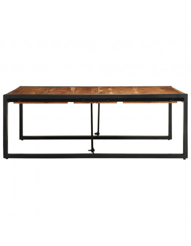 Tavolino Salotto 100x100x35 cm Legno Massello di Acacia