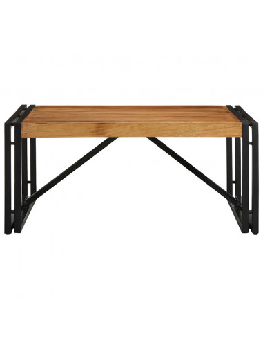 Tavolino Salotto 80x80x35 cm Legno Massello di Acacia