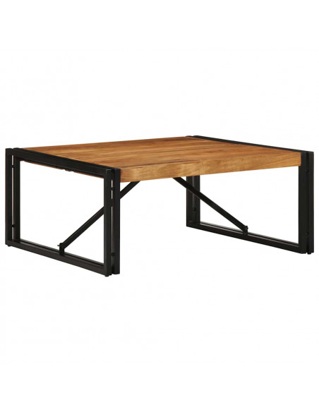 Tavolino Salotto 80x80x35 cm Legno Massello di Acacia