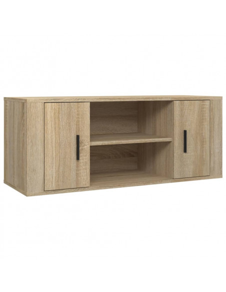 Mobile per TV Rovere Sonoma 100x35x40 cm Legno Multistrato