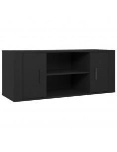 Mobile Porta TV Nero 100x35x40 cm in Legno Multistrato