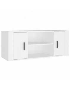 Mobile Porta TV Bianco 100x35x40 cm in Legno Multistrato