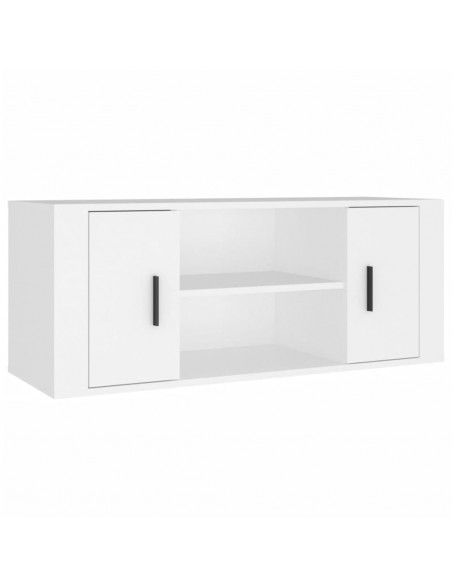 Mobile Porta TV Bianco 100x35x40 cm in Legno Multistrato