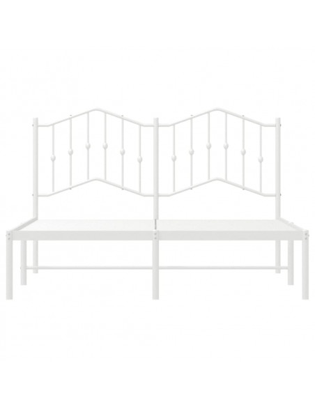 Giroletto con Testiera Metallo Bianco 135x190 cm