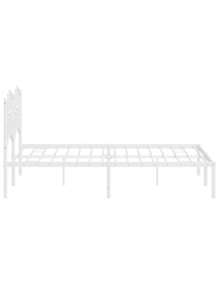 Giroletto con Testiera Metallo Bianco 135x190 cm