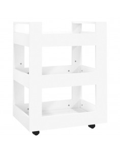 Carrello da Cucina Bianco 60x45x80 cm in Legno Multistrato