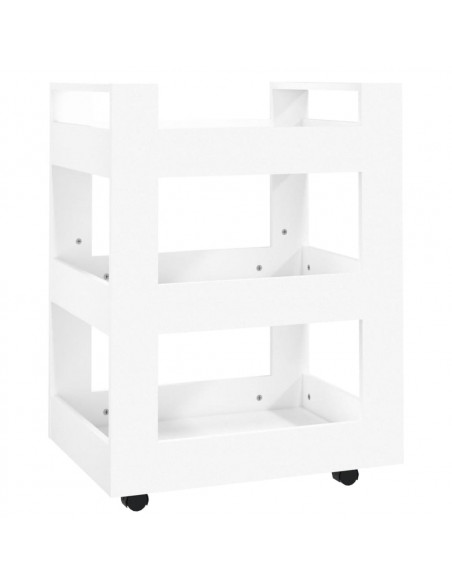 Carrello da Cucina Bianco 60x45x80 cm in Legno Multistrato