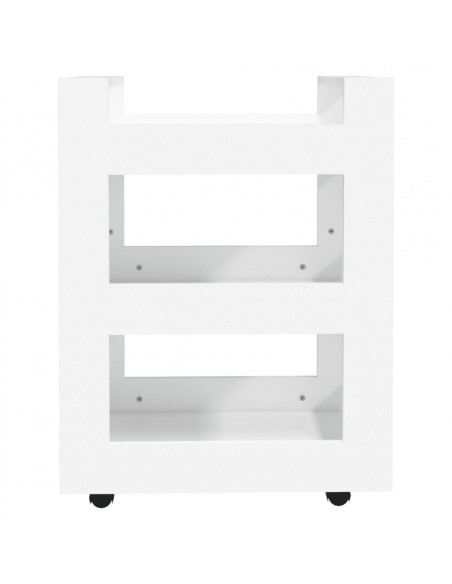 Carrello da Cucina Bianco 60x45x80 cm in Legno Multistrato