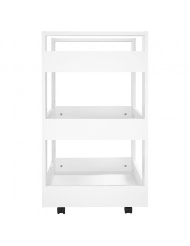 Carrello da Cucina Bianco 60x45x80 cm in Legno Multistrato