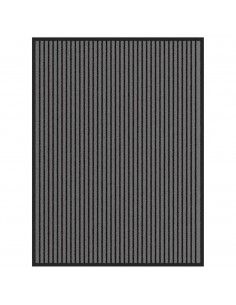 Zerbino a Strisce Nere e Grigie 90x120 cm 2