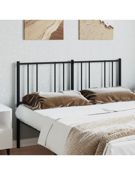 Testiera in Metallo Nero 135 cm