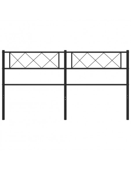 Testiera in Metallo Nero 150 cm