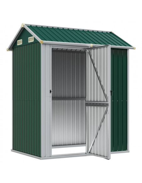 Capanno da Giardino Verde 192x152,5x237 cm Acciaio Zincato