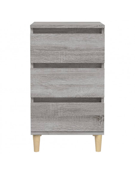 Comodino Grigio Sonoma 40x35x70 cm in Legno Multistrato