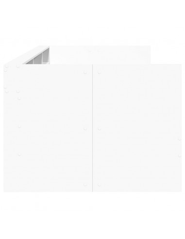 Divano Letto con Cassetti Bianco 100x200cm in Legno Multistrato