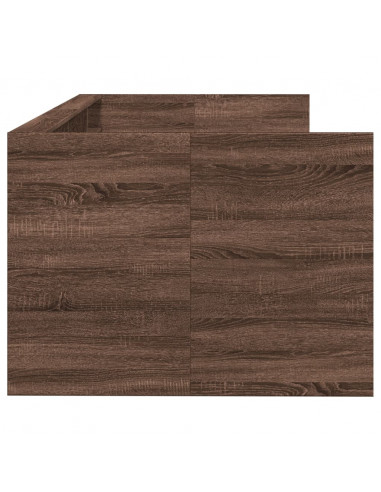 Divano Letto con Cassetti Rovere Marrone 100x200 cm Multistrato