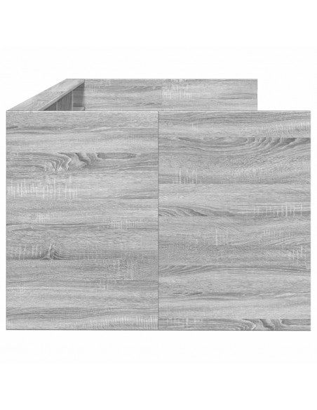Divano Letto con Cassetti Grigio Sonoma 100x200 cm Multistrato
