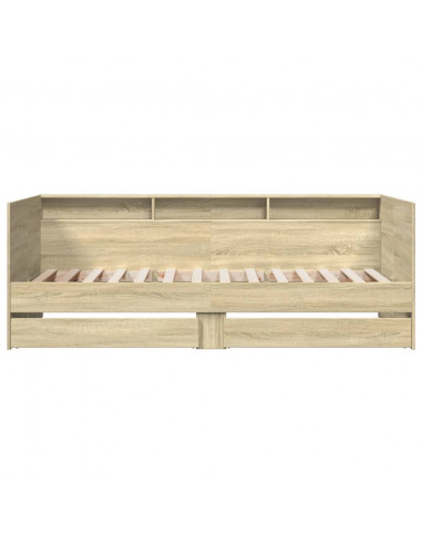 Divano Letto con Cassetti Rovere Sonoma 100x200 cm Multistrato