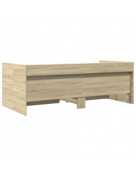 Divano Letto con Cassetti Rovere Sonoma 100x200 cm Multistrato