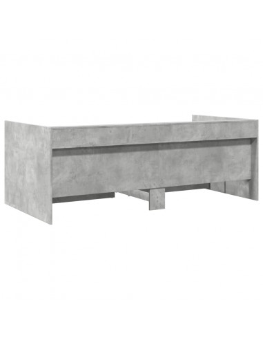 Divano Letto con Cassetti Grigio Cemento 90x190 cm Multistrato