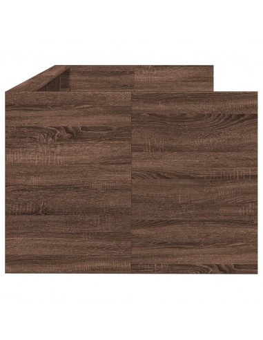 Divano Letto con Cassetti Rovere Marrone 90x190 cm Multistrato