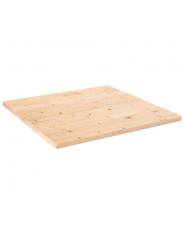 Piano Tavolo 70x70x2,5 cm in Legno Massello di Pino Quadrato