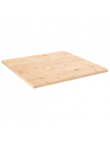 Piano Tavolo 70x70x2,5 cm in Legno Massello di Pino Quadrato