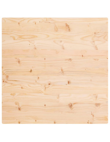Piano Tavolo 70x70x2,5 cm in Legno Massello di Pino Quadrato