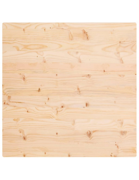 Piano Tavolo 70x70x2,5 cm in Legno Massello di Pino Quadrato