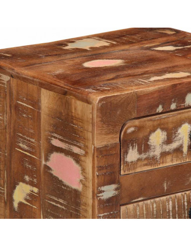 Comodini 2pz 37x32x50 cm in Legno Massello di Recupero