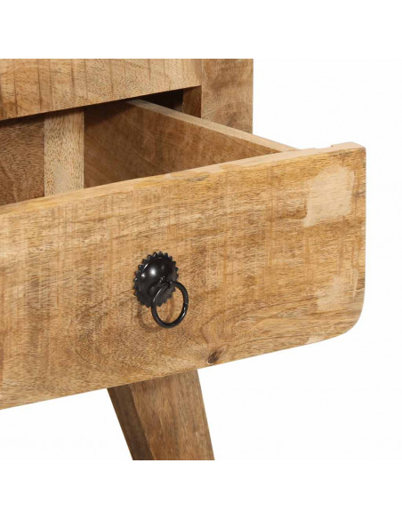 Comodini 2pz 40x32x46 cm in Legno Massello di Mango Grezzo