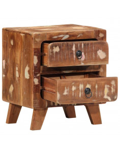 Comodini 2pz 40x32x46 cm in Legno Massello di Recupero