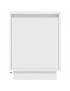 Comodini con Luci a LED 2 pz Bianco 38x34x50 cm 2