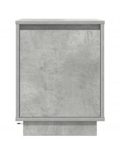 Comodini con Luci a LED 2 pz Grigio Cemento 38x34x50 cm 2