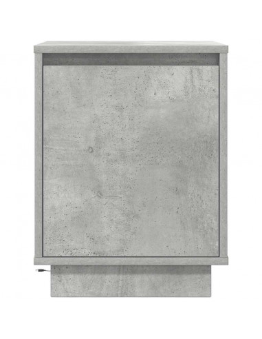 Comodini con Luci a LED 2 pz Grigio Cemento 38x34x50 cm