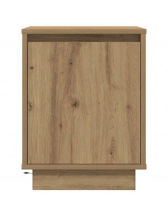 Comodini con Luci a LED 2 pz Rovere Artigianale 38x34x50 cm 2