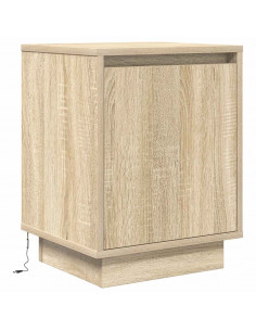 Comodini con Luci a LED 2 pz Rovere Sonoma 38x34x50 cm