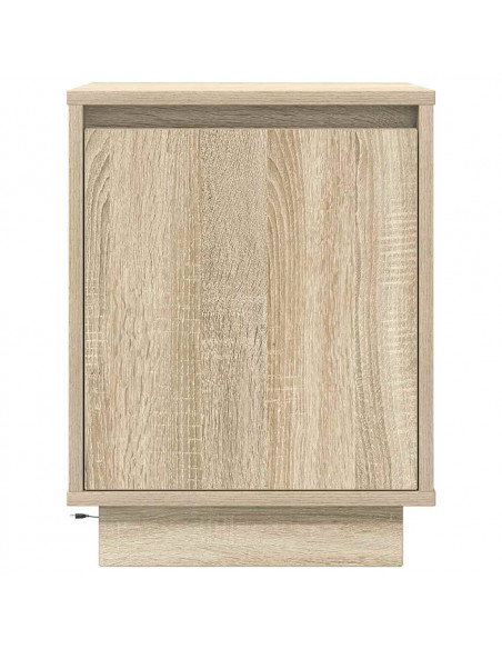 Comodini con Luci a LED 2 pz Rovere Sonoma 38x34x50 cm