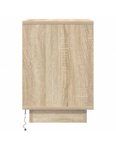 Comodini con Luci a LED 2 pz Rovere Sonoma 38x34x50 cm