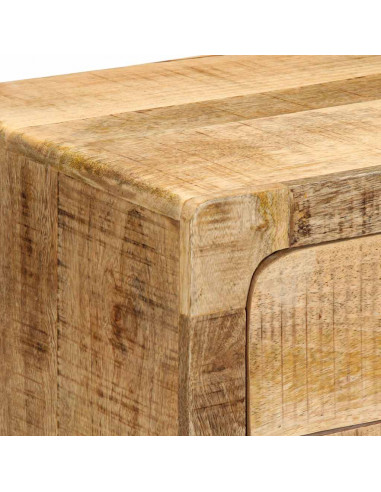 Comodino 40x32x46 cm in Legno Massello di Mango Grezzo