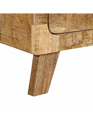 Comodino 40x32x46 cm in Legno Massello di Mango Grezzo