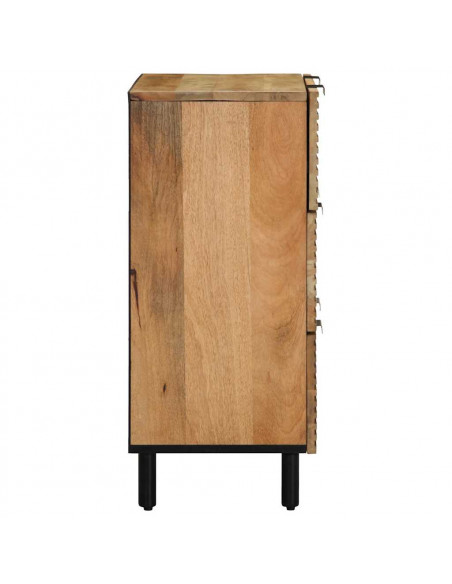 Credenze 2 pz Marrone 60x33x75 cm in Legno Massello di Mango