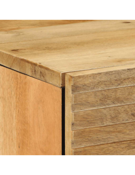 Credenze 2 pz Marrone 60x33x75 cm in Legno Massello di Mango