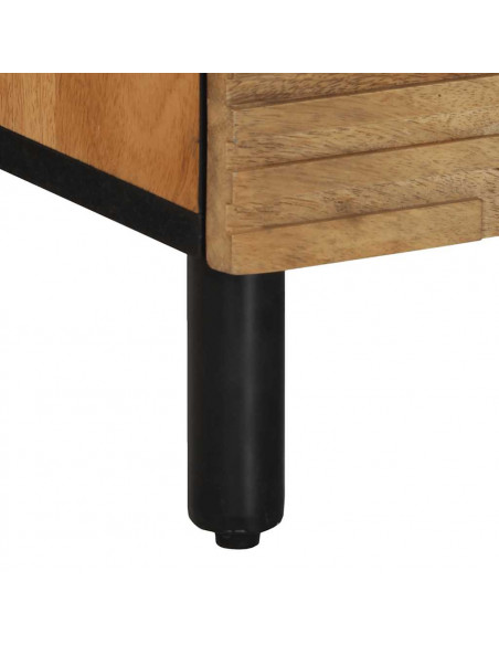 Credenze 2 pz Marrone 60x33x75 cm in Legno Massello di Mango