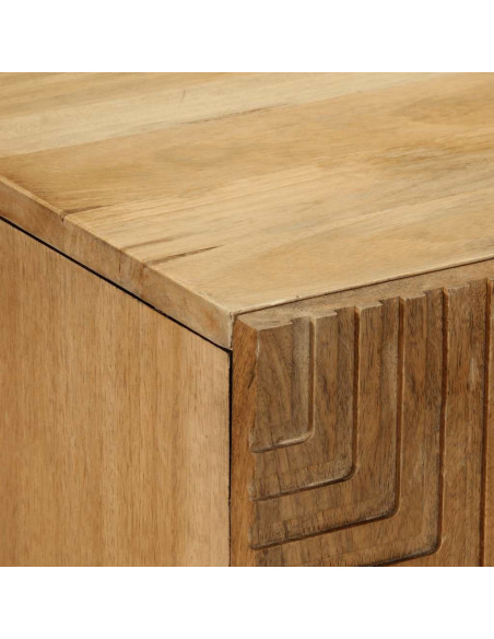 Credenze 3 pz Marrone 60x33x75 cm in Legno Massello di Mango