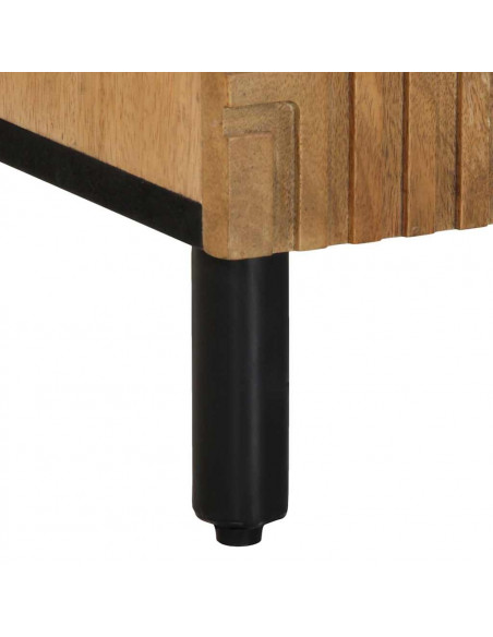 Credenze 3 pz Marrone 60x33x75 cm in Legno Massello di Mango