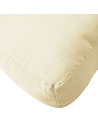 Cuscini per Pallet 3 pz Crema in Tessuto
