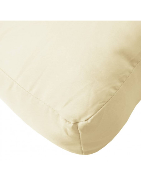 Cuscini per Pallet 5 pz Crema in Tessuto