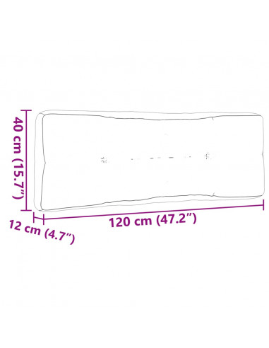 Cuscini per Pallet 5 pz Crema in Tessuto