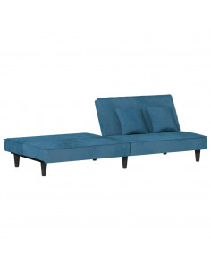 Divano Letto Blu in Velluto